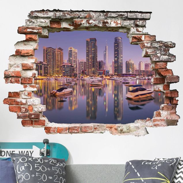 Wallstickers metropolises Dubai Skyline And Marina