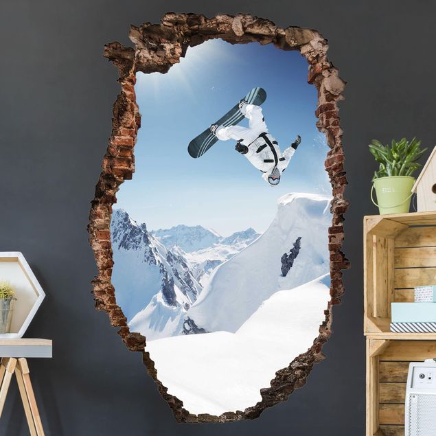 køkken dekorationer Flying Snowboarder