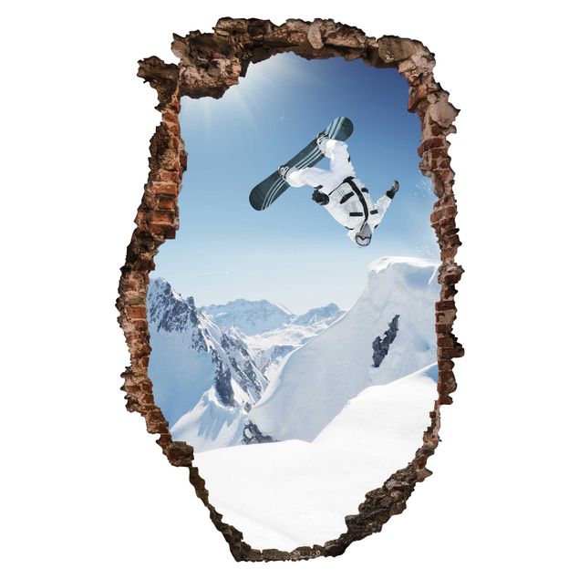 Wallstickers sport Flying Snowboarder