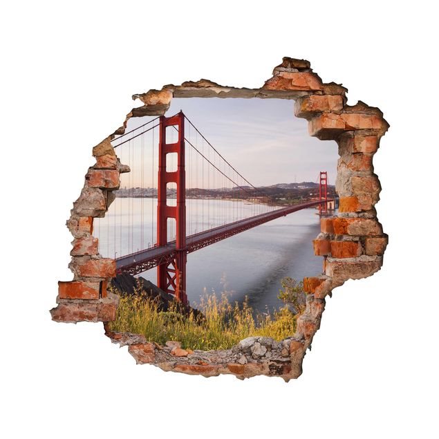 Wallstickers 3D Golden Gate Bridge In San Francisco