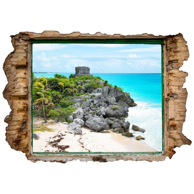 Wallstickers 3D Caribbean Coast Tulum Ruins