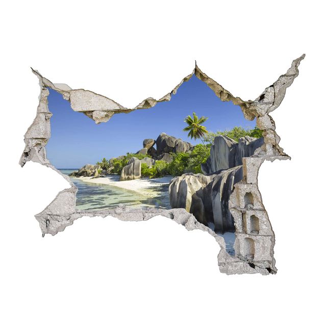 Wallstickers 3D Dream Beach Seychelles