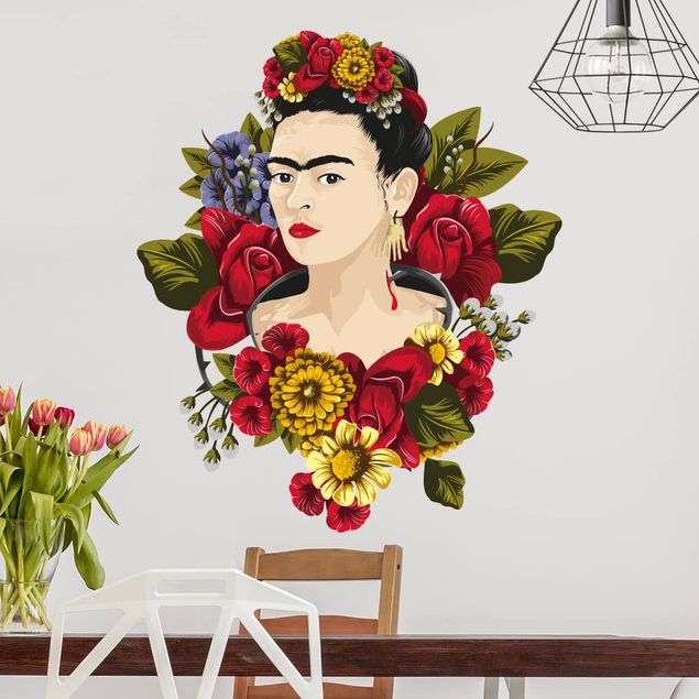 Wallstickers Planter Frida Kahlo - Roses