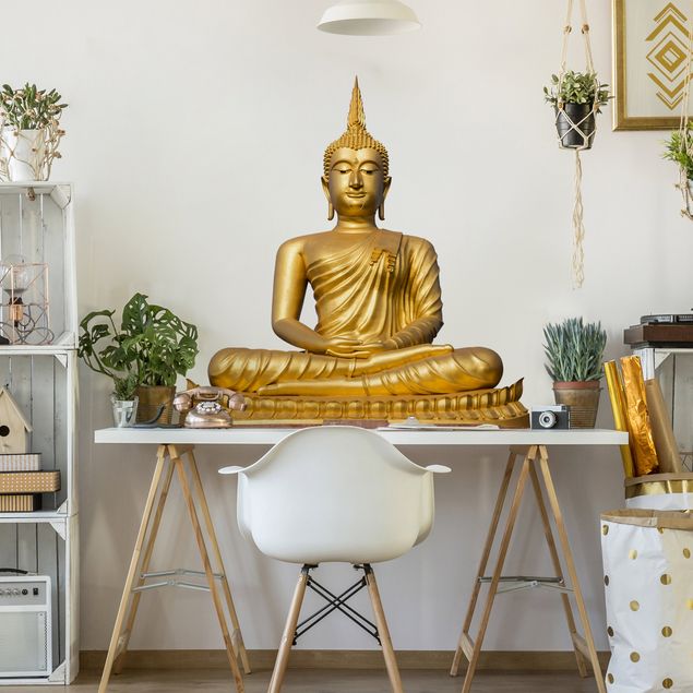 Wallstickers spirituelt Golden Buddha