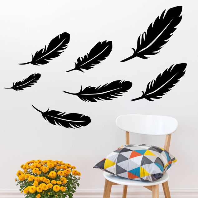 Wallstickers indianere 7 Feathers