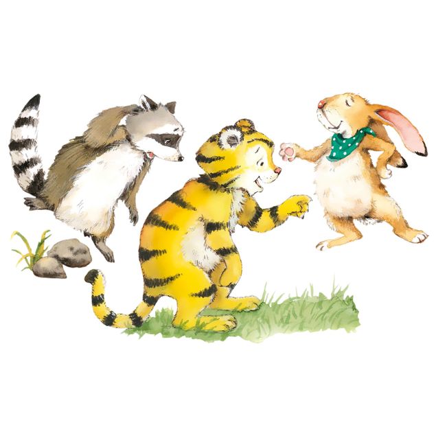 Wallstickers træer Little Tiger - Friends Set
