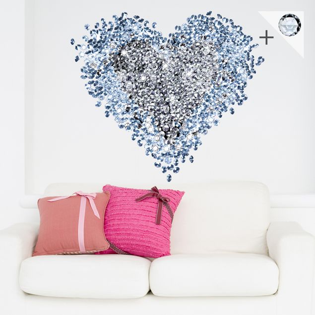 køkken dekorationer No.421 Diamond Heart + 15 CRYSTALLIZED™ Swarovski-Stones Set