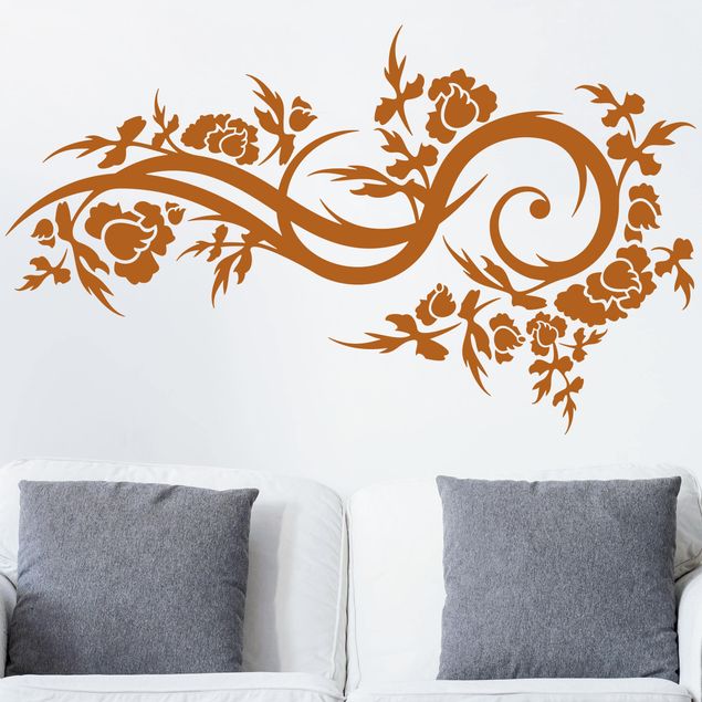 Wallstickers tendrils Floral wave