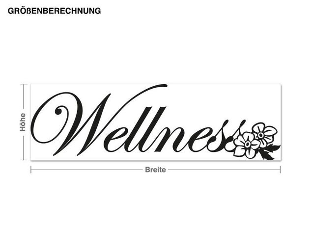 Wallstickers ordsprog Wellness Lettering