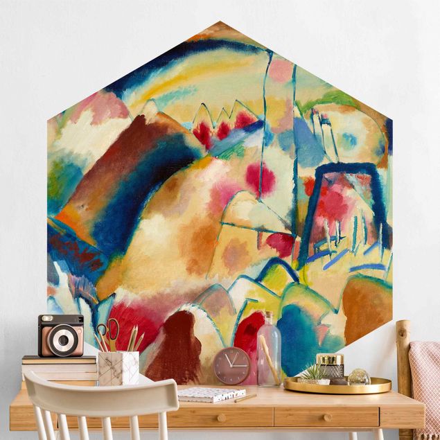 køkken dekorationer Wassily Kandinsky - Landscape With Church