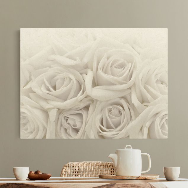 Billeder på lærred roser White Roses