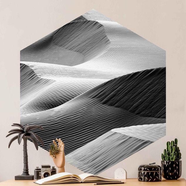 Fototapet ørkener Wave Pattern In Desert Sand