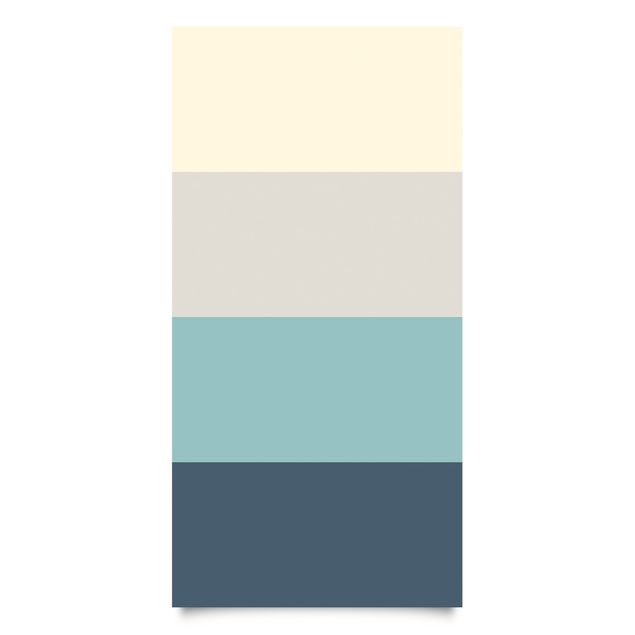 Selvklæbende folier turkis Cosy Colours Stripes Lagoon - Cashmere Sand Pastel Turquoise Slate Blue