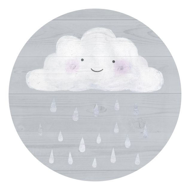 Fototapet grå Cloud With Silver Raindrops