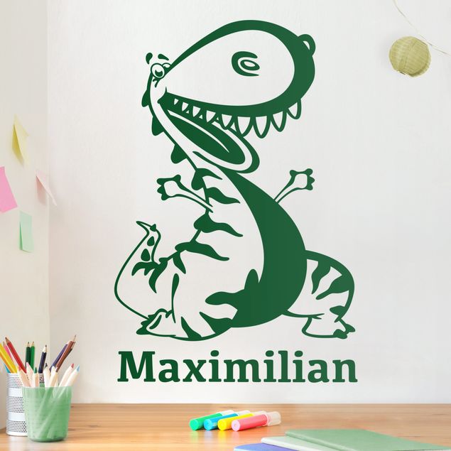 Wallstickers dinosaurier Dinosaur With Customised Name