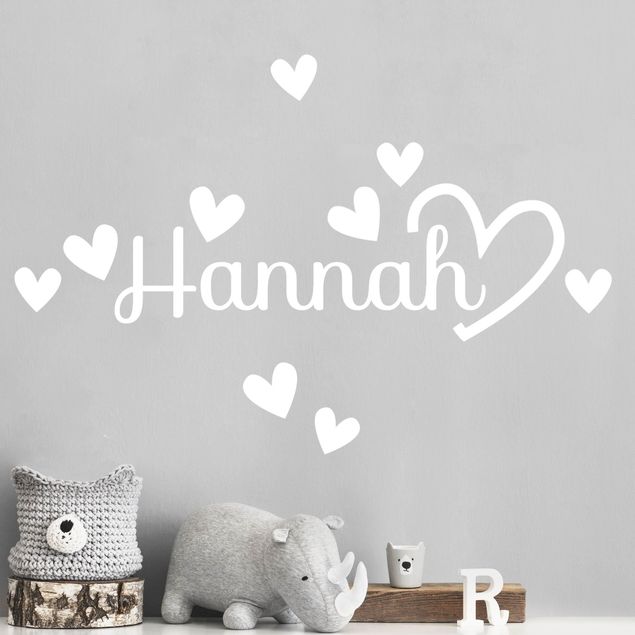 Wallstickers Hearts With Customised Name