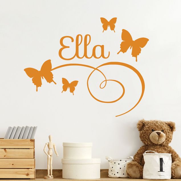 Wallstickers sommerfugle Butterflies With Customised Name